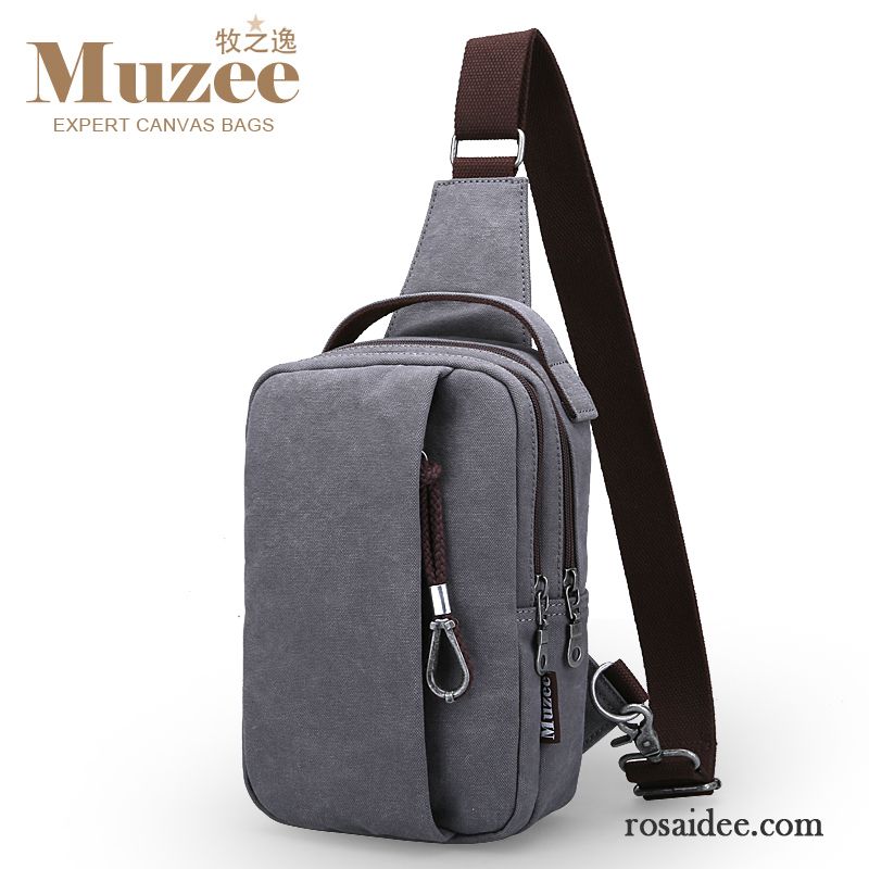 Umhängetasche Herren Blau Herren Hüfttasche Schultertaschen Freizeit Rucksäck Messenger-tasche Segeltuch Günstig