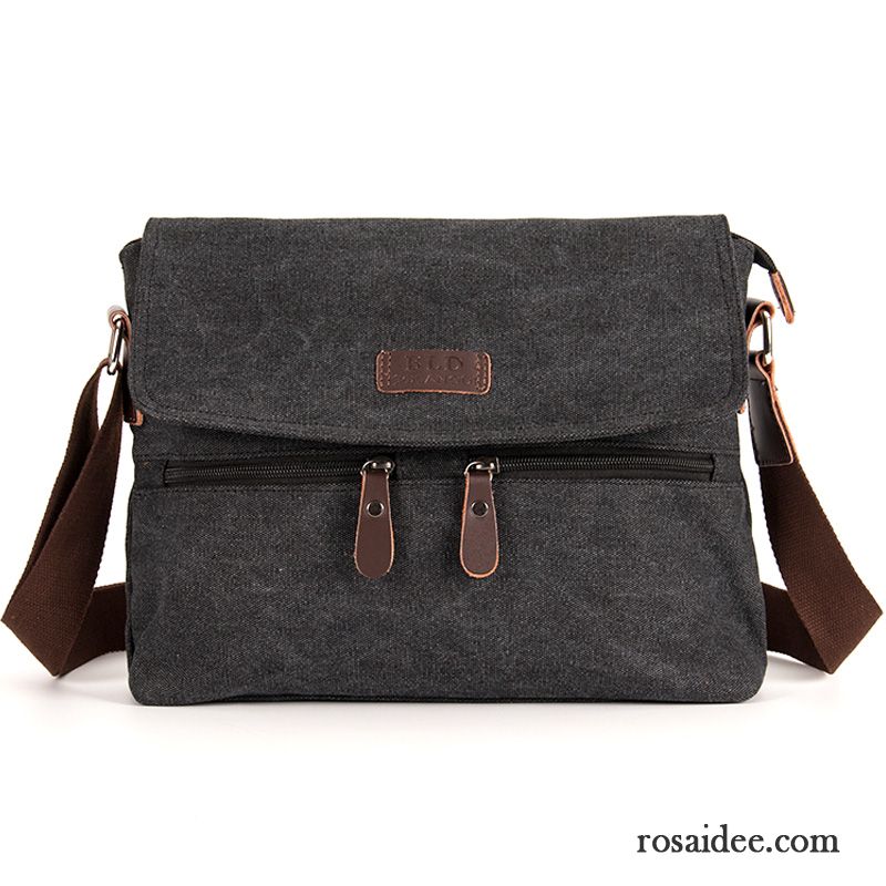 Umhängetasche Leder Braun Herren Messenger-tasche Herren Freizeit Canvastasche Retro Schultertaschen Kaufen