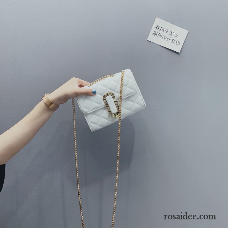 Umhängetaschen Damen Das Neue Mini Kette Duftenden Wind Rhombus Messenger-tasche Weiß