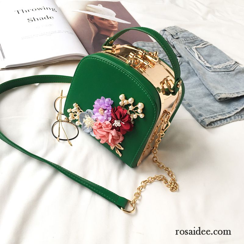 Umhängetaschen Damen Frisch Das Neue Sommer Blumen Messenger-tasche Mode Grün