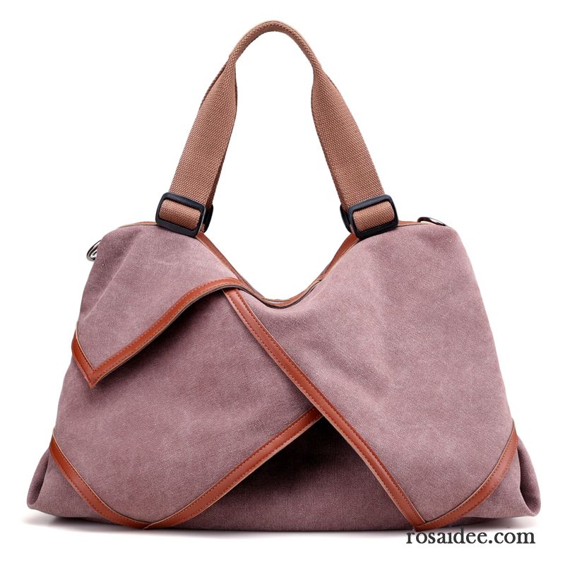 Umhängetaschen Damen Handtaschen Das Neue Mode Canvastasche Retro Schultertaschen Grau