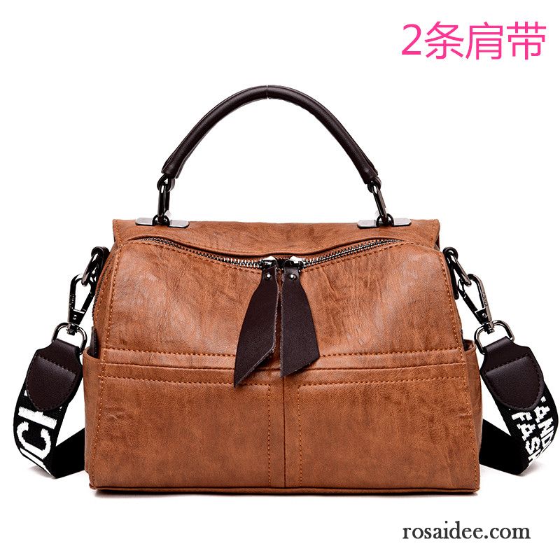 Umhängetaschen Damen Hohe Kapazität Handtaschen Weiche Haut Mode Das Neue Braun