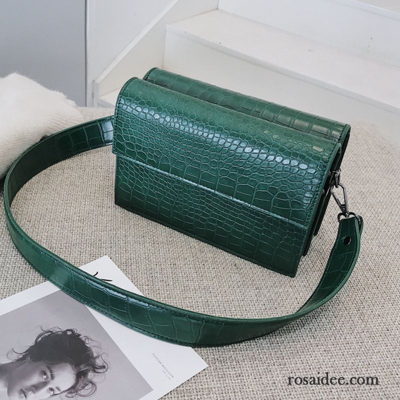 Umhängetaschen Damen Kette Retro Das Neue Messenger-tasche Krokodil-muster Allgleiches Khaki