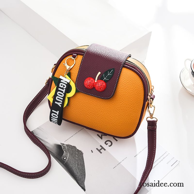 Umhängetaschen Damen Mode Das Neue Messenger-tasche Herbst Reine Farbe Allgleiches Mischfarben Weiß Schwarz