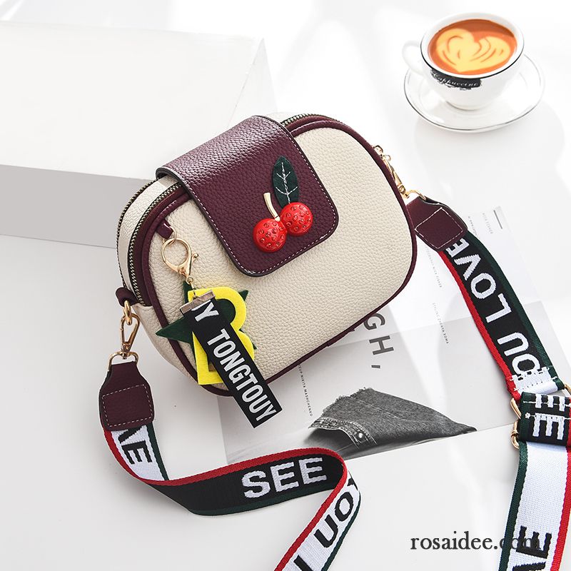 Umhängetaschen Damen Mode Das Neue Messenger-tasche Herbst Reine Farbe Allgleiches Mischfarben Weiß Schwarz