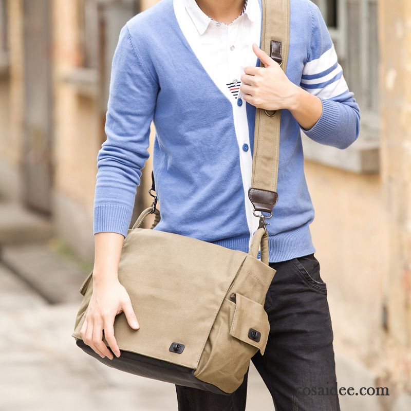 Umhängetaschen Herren Einfach Mode Canvastasche Rucksäck Freizeit Messenger-tasche Beige Farbe