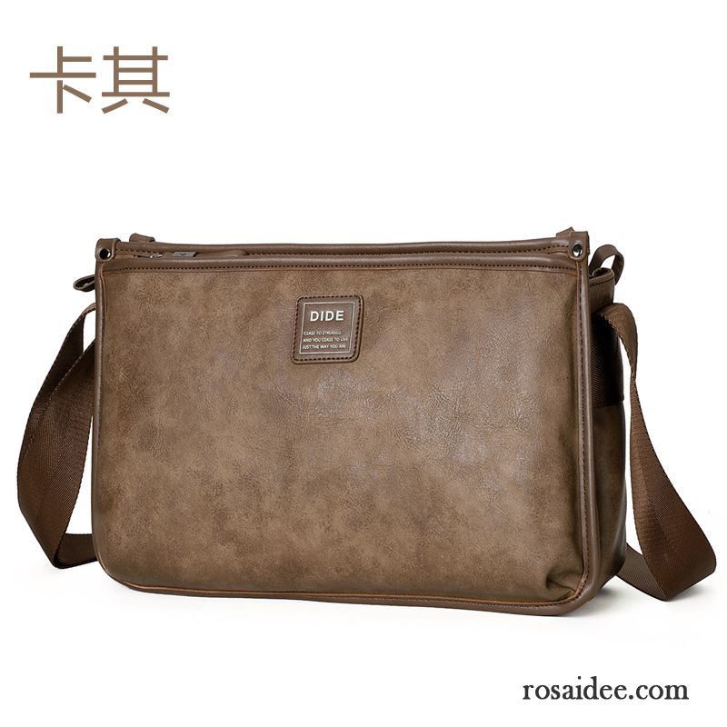 Umhängetaschen Herren Messenger-tasche Schultertaschen Trend Freizeit Retro Einkaufen Dunkel