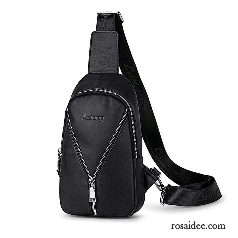 Umhängetaschen Herren Rindsleder Messenger-tasche Echtleder Schultertaschen Freizeit Rucksäck Schwarz