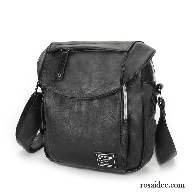 Umhängetaschen Herren Schultertaschen Das Neue Messenger-tasche Retro Freizeit Schwarz