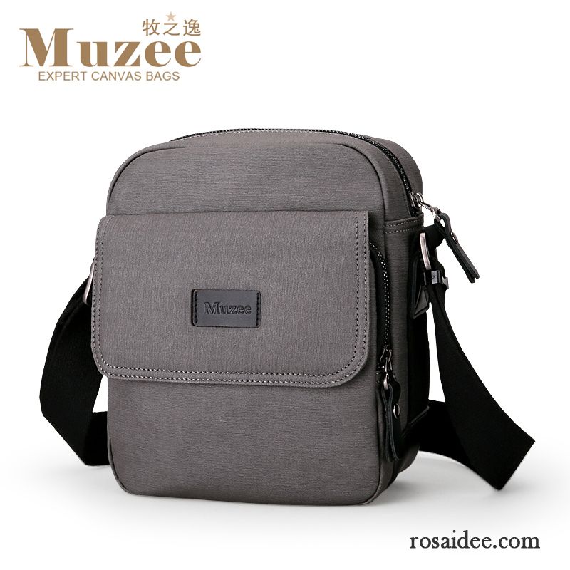 Umhängetaschen Herren Schultertaschen Sommer Messenger-tasche Rucksäck Freizeit Segeltuch Schwarz