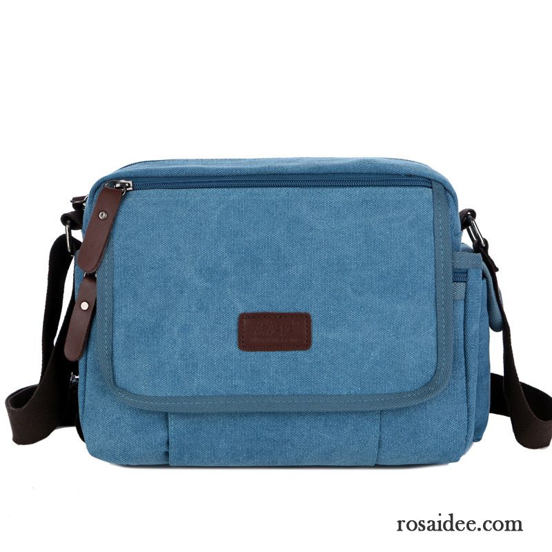 Umhängetaschen Herren Sommer Freizeit Tragen Messenger-tasche Canvastasche Tragbar Blau