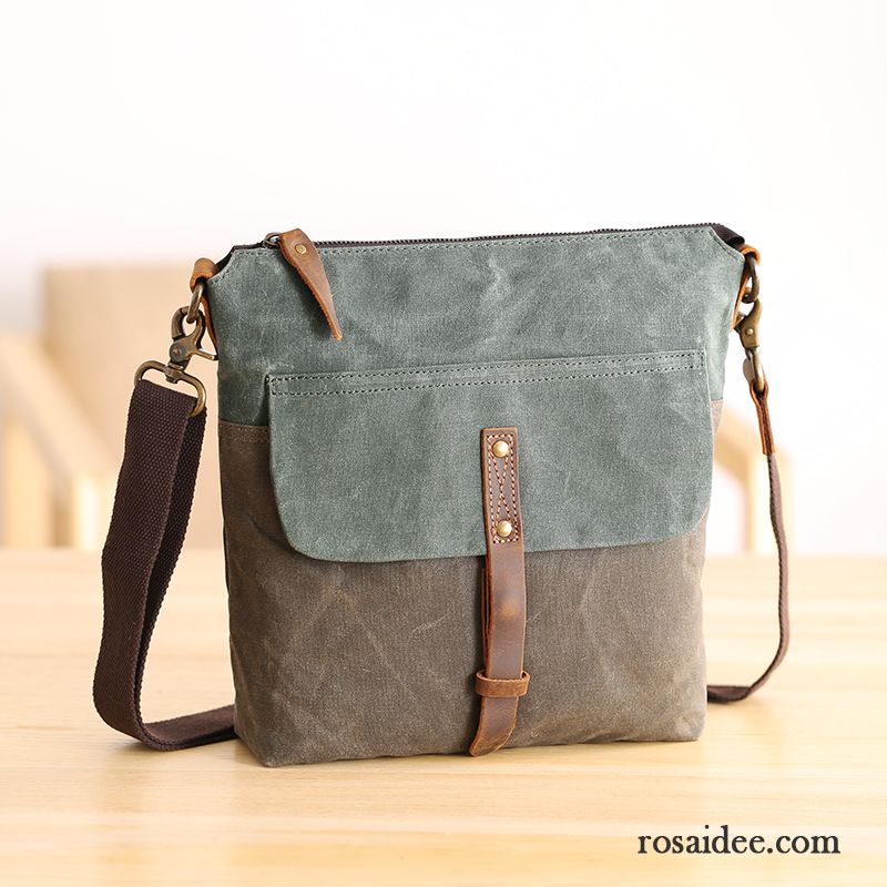 Umhängetaschen Herren Wasserdicht Retro Messenger-tasche Freizeit Frau Rucksäck Grau