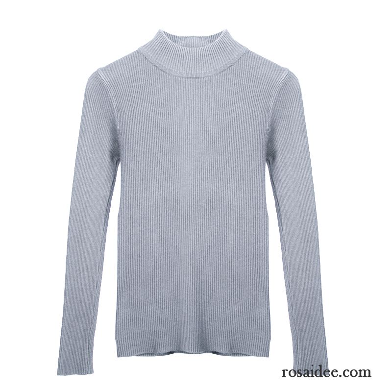 V Ausschnitt Pullover Damen Dünn Herbst Neu Damen Kurzer Absatz Strickwaren Lange Ärmel Hell Pullover Unteres Hemd Fest Verkaufen