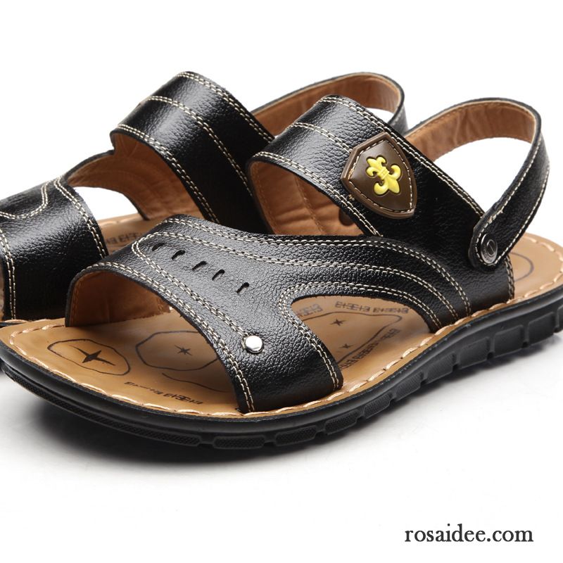 Wasserfeste Sandalen Herren Atmungsaktiv Marke Schuhe Sandalen Strand Echtleder Casual Sommer Herren Pantolette Billig