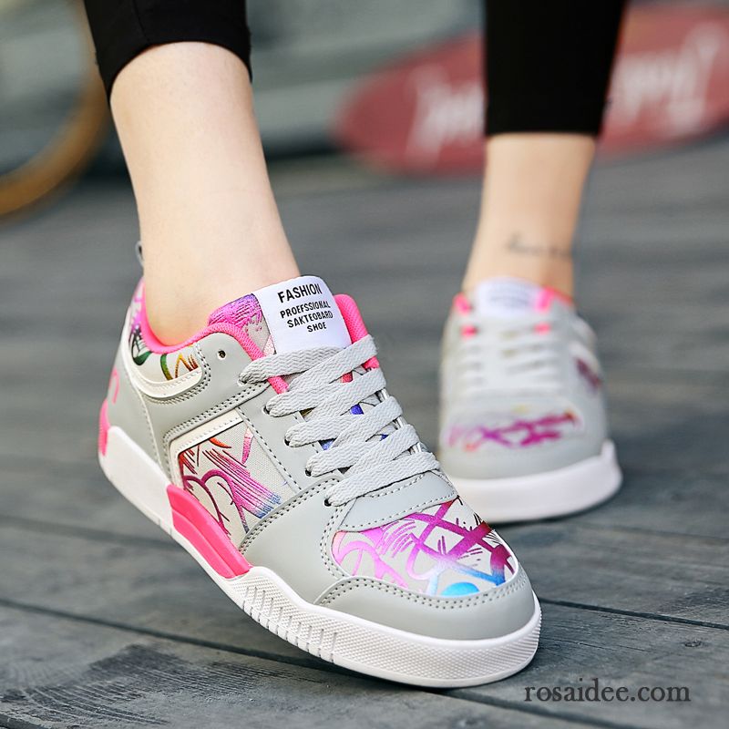 Weinrote Sneaker Damen Damen Allgleiches Feder Neue Flache Schuhe Casual Schüler Tuch Schuhe Skaterschuhe Kaufen