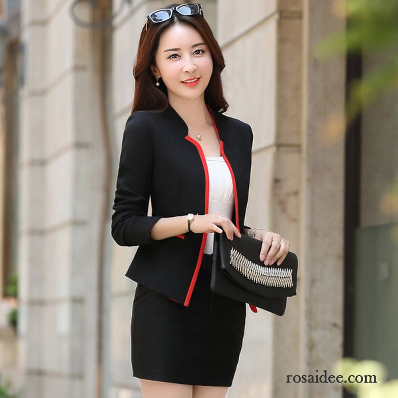 Weisse Blazer Seide Herbst Überzieher Neu Mode Blazer Anzüge Bolero Damen Lange Ärmel Allgleiches Schlank Günstig