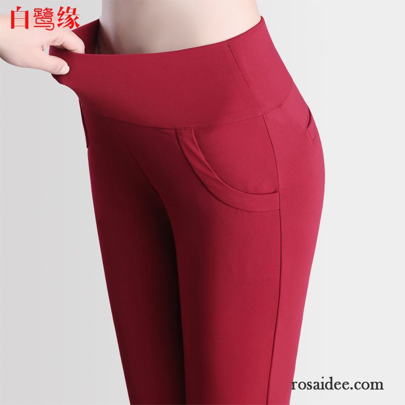 Weiße Anzughose Damen Neu Sommer Dünn Damen Outwear Hose Herbst Hohe Taille Weiß Elastisch Bleistift Hose Leggings Unter Rabatt