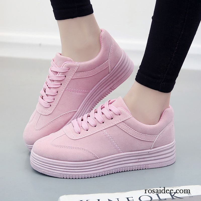 Weiße Damen Sneaker Feder Sportschuhe Sommer Schnürung Casual Damen Dicke Sohle Skaterschuhe Allgleiches Schüler Weiß Billig