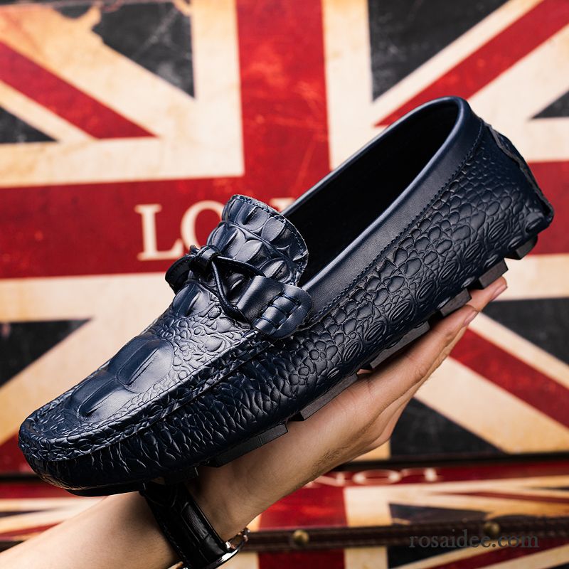 Weiße Schuhe Herren Sommer Schuhe Echtleder England Casual Trend Lederschue Allgleiches Slip-on Herbst Herren Jugend Günstig