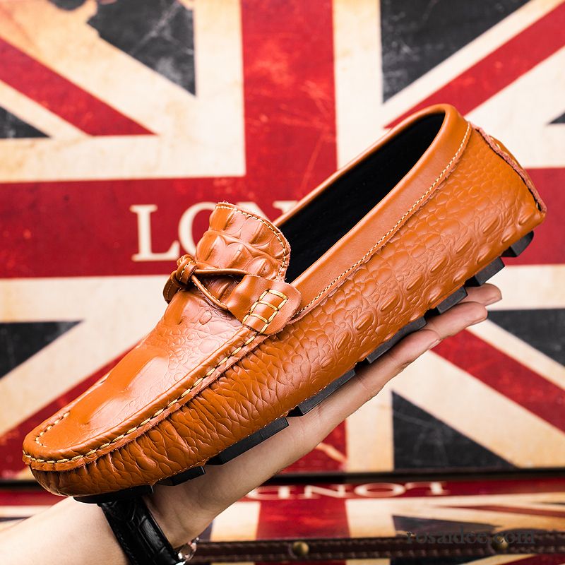 Weiße Schuhe Herren Sommer Schuhe Echtleder England Casual Trend Lederschue Allgleiches Slip-on Herbst Herren Jugend Günstig