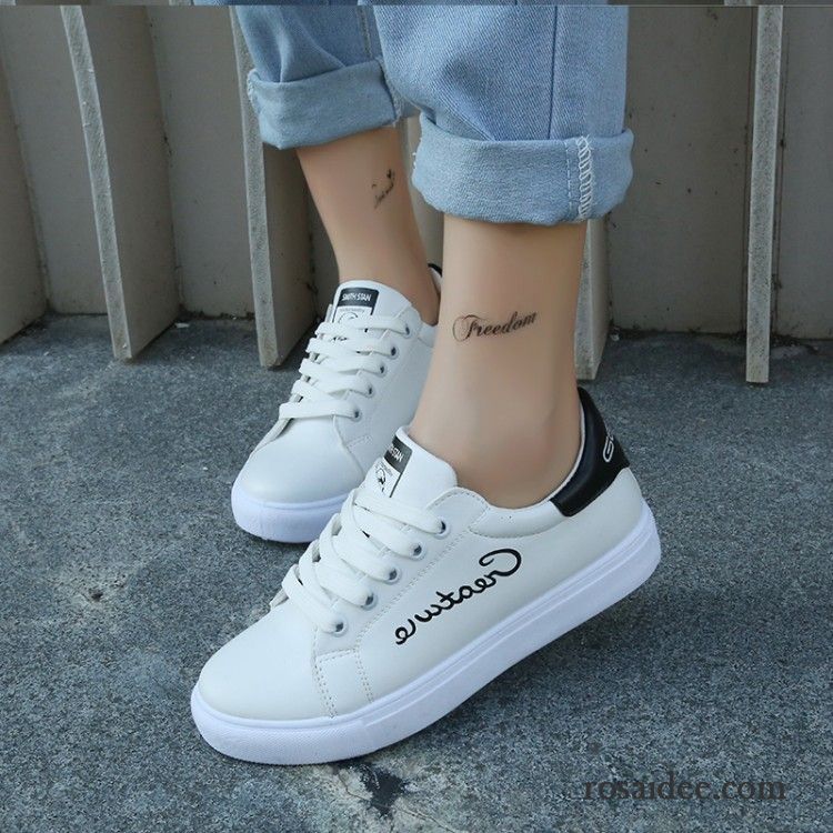 Weiße Sneaker Frauen Trend Weiß Damen Allgleiches Schüler Herbst Schuhe Feder Casual Skaterschuhe Schnürung Kaufen