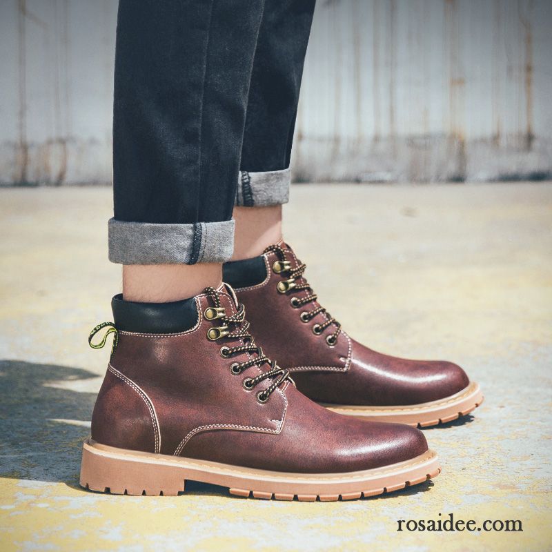 Wildleder Boots Männer Trend Martin Stiehlt Allgleiches Stiefel Grau Hohe Herren England Schuhe Herbst Cargohose Rabatt