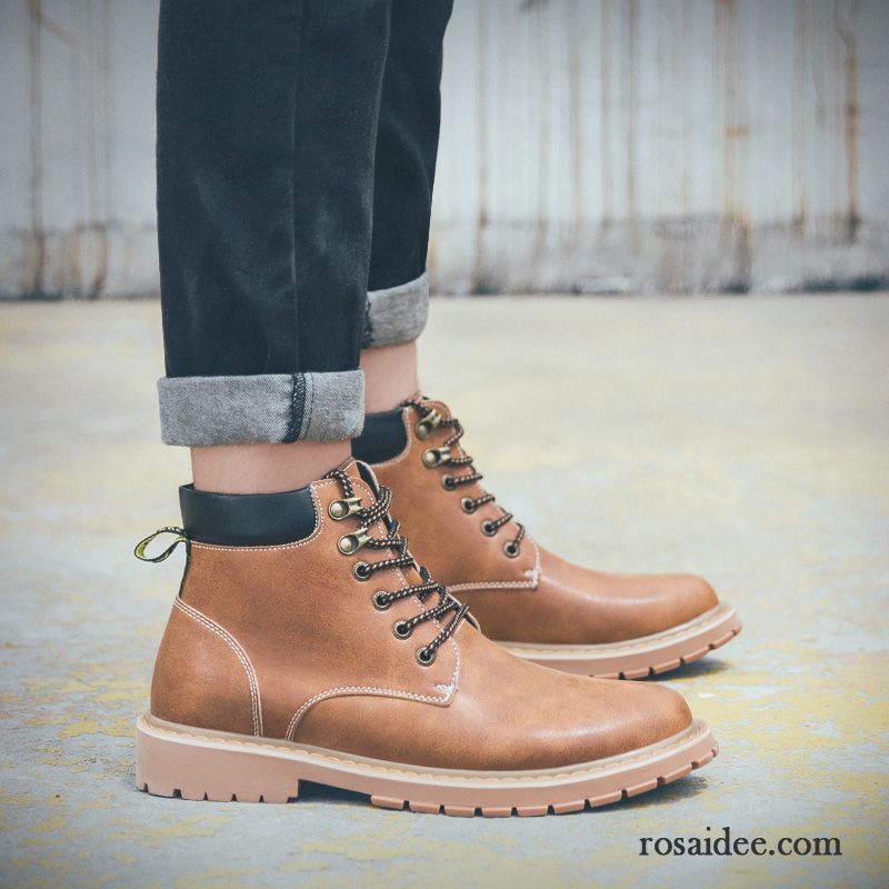 Wildleder Boots Männer Trend Martin Stiehlt Allgleiches Stiefel Grau Hohe Herren England Schuhe Herbst Cargohose Rabatt