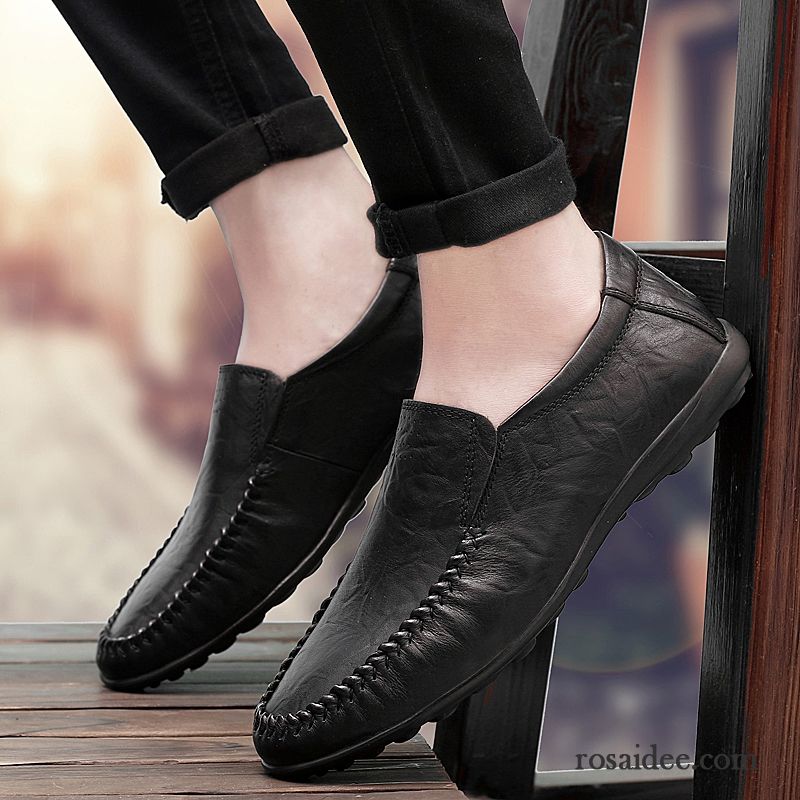 Wildleder Halbschuhe Herren Allgleiches Lederschue Neue Weiche Sohle Herren Schuhe Schwarz Casual Echtleder Faul Kaufen