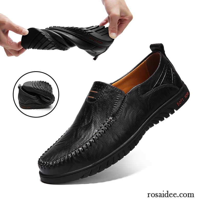 Wildleder Halbschuhe Herren Allgleiches Lederschue Neue Weiche Sohle Herren Schuhe Schwarz Casual Echtleder Faul Kaufen