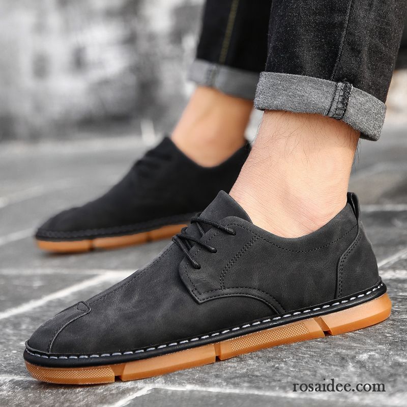 Wildleder Schuhe Herren Sommer England Casual Schuhe Feder Trend Herren Lederschue Atmungsaktiv Weiche Sohle Neue Grau Sale