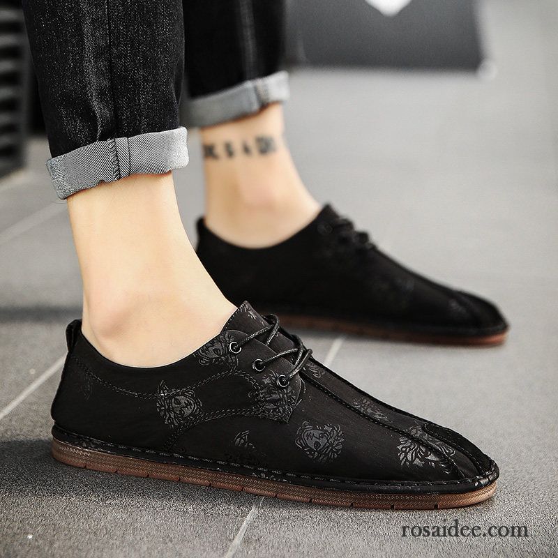 Wildleder Schuhe Herren Sommer England Casual Schuhe Feder Trend Herren Lederschue Atmungsaktiv Weiche Sohle Neue Grau Sale