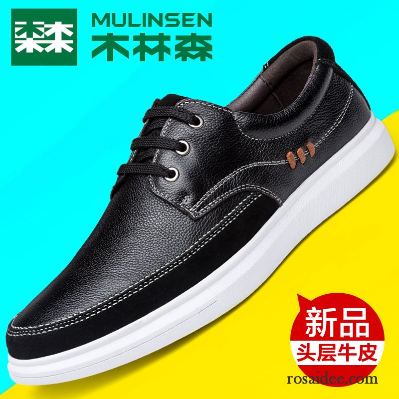 Winter Leder Schuhe Casual Feder Trend Allgleiches Herren Echtleder Herbst Blau Lederschue Schuhe Neue Skaterschuhe Günstig