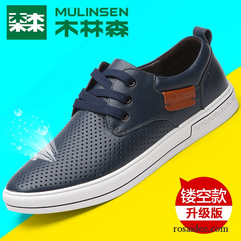 Winter Leder Schuhe Casual Feder Trend Allgleiches Herren Echtleder Herbst Blau Lederschue Schuhe Neue Skaterschuhe Günstig