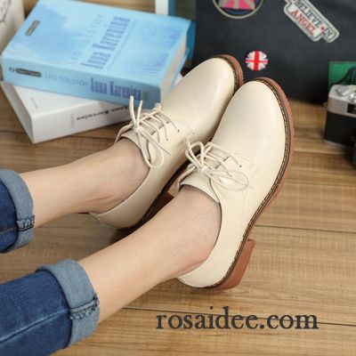 Winter Leder Schuhe Lederschuhe Neue Produkte Flache Schüler Casual Schnürung Damen England Schnürschuhe Herbst Feder Verkaufen