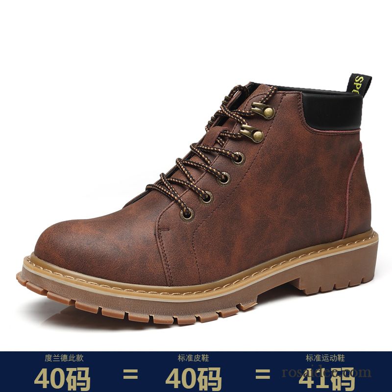 Winterschuhe Herren Schwarz Herbst Trend Stiefel Thermische Martin Stiehlt Hohe Herren Plus Samt Baumwolle Schuhe Günstig