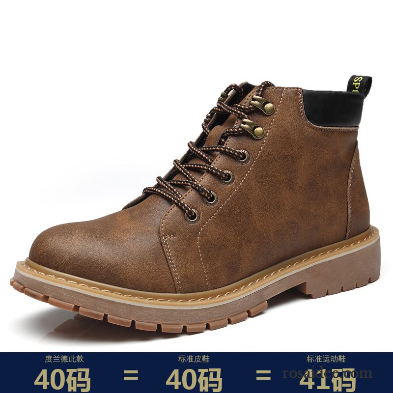 Winterschuhe Herren Schwarz Herbst Trend Stiefel Thermische Martin Stiehlt Hohe Herren Plus Samt Baumwolle Schuhe Günstig