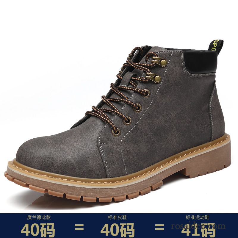 Winterschuhe Herren Schwarz Herbst Trend Stiefel Thermische Martin Stiehlt Hohe Herren Plus Samt Baumwolle Schuhe Günstig