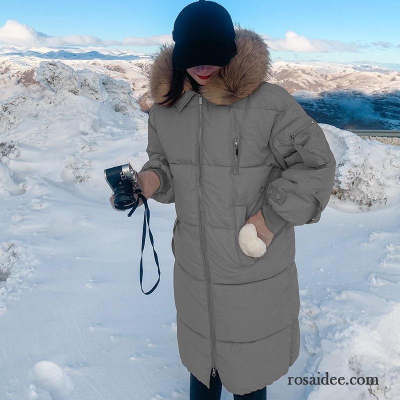 Baumwolle Mantel Damen Überzieher Winter Neu Grau