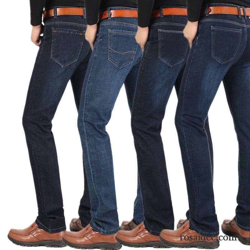 Bequeme Jeans Für Herren Herbst Dick Gerade Elastisch Freizeit Jeans Herren Winter Hose Lange Sale