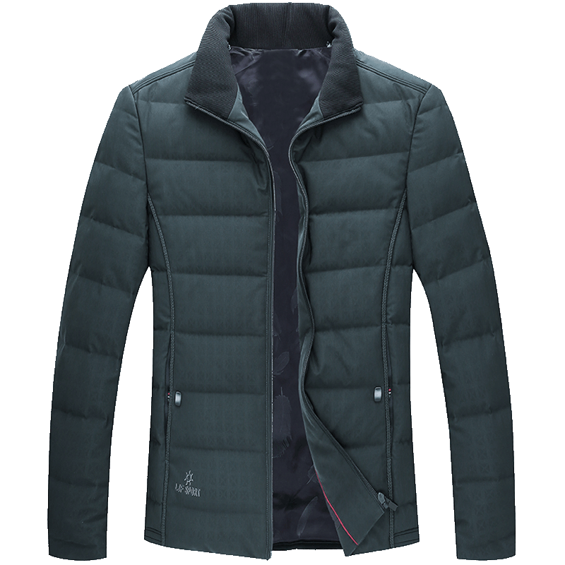 Beste Daunenjacke Herren Stehkragen Kurzer Absatz Herren Überzieher Winter Neu Grün Daunenjacke