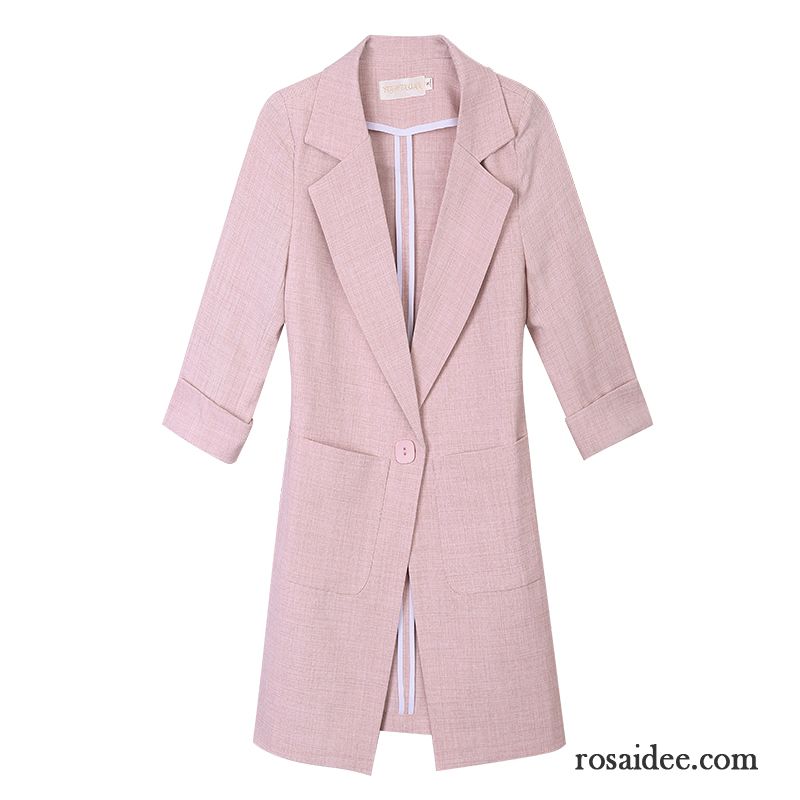 Blazer Damen Neu Überzieher Freizeit Temperament Kostüm Mode Rosa