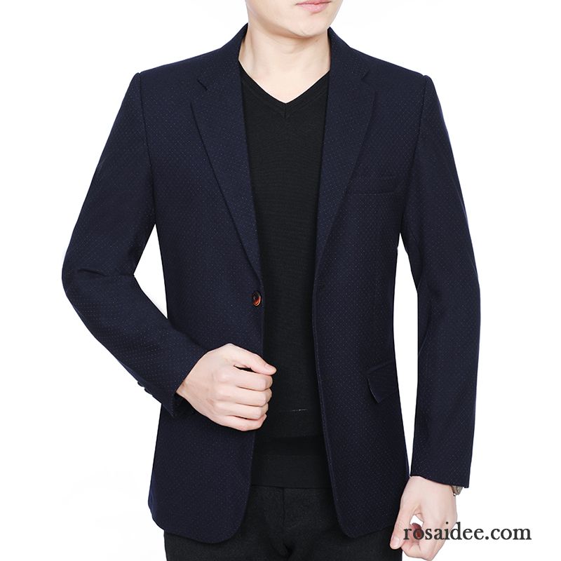 Blazer Herren Freizeit Kostüm Feder Herbst Neu Überzieher Navy Blue