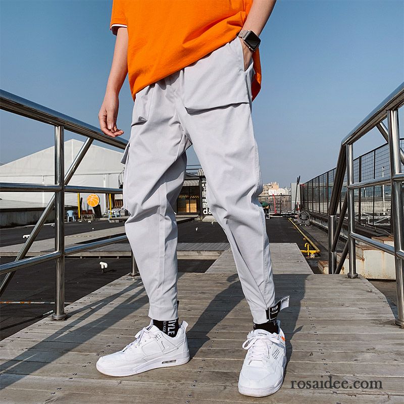 Cargohose Herren Dünn Neu Freizeit Ultra Trend Werkzeugbau Grau