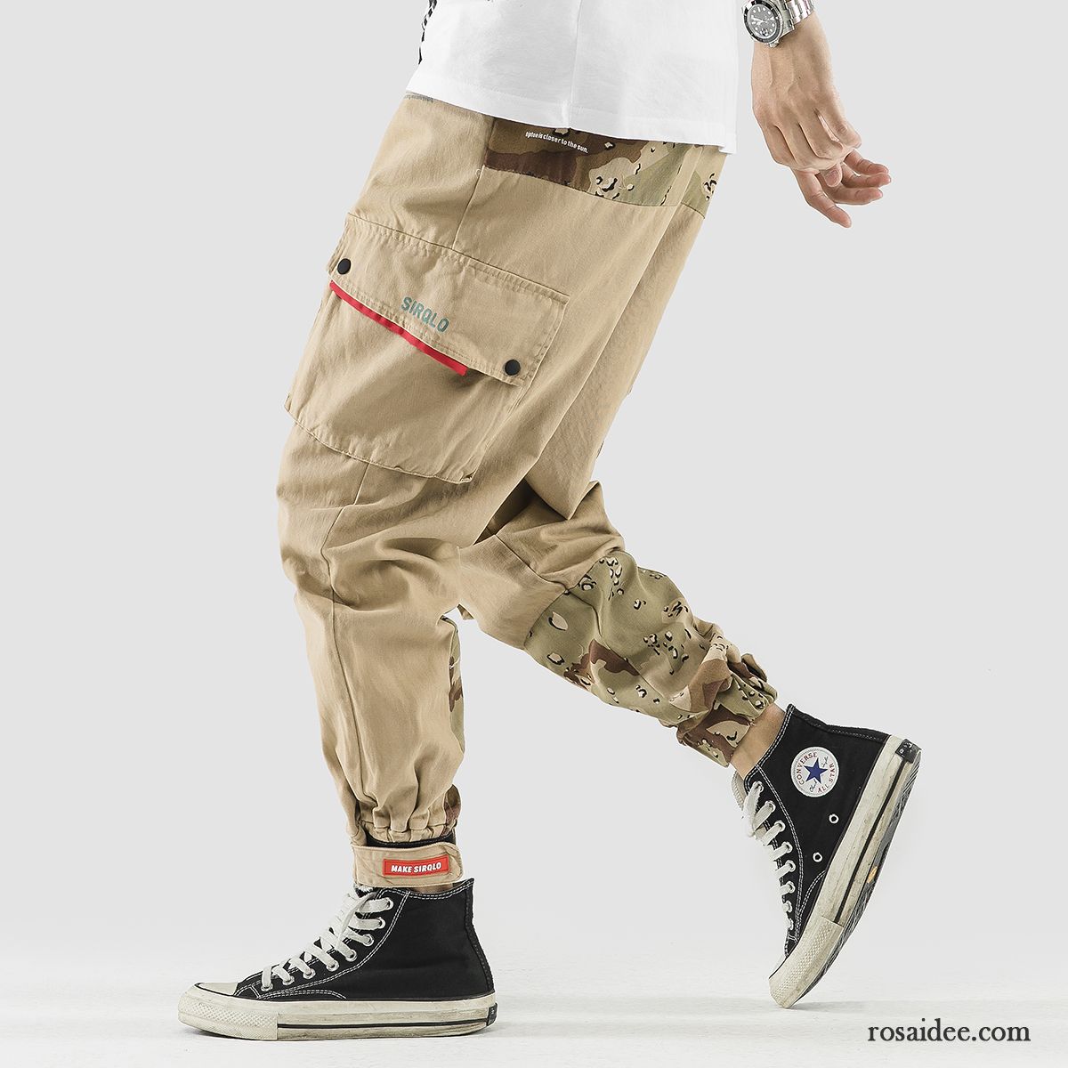 Cargohose Herren Trend Werkzeugbau Neunte Hose Khaki