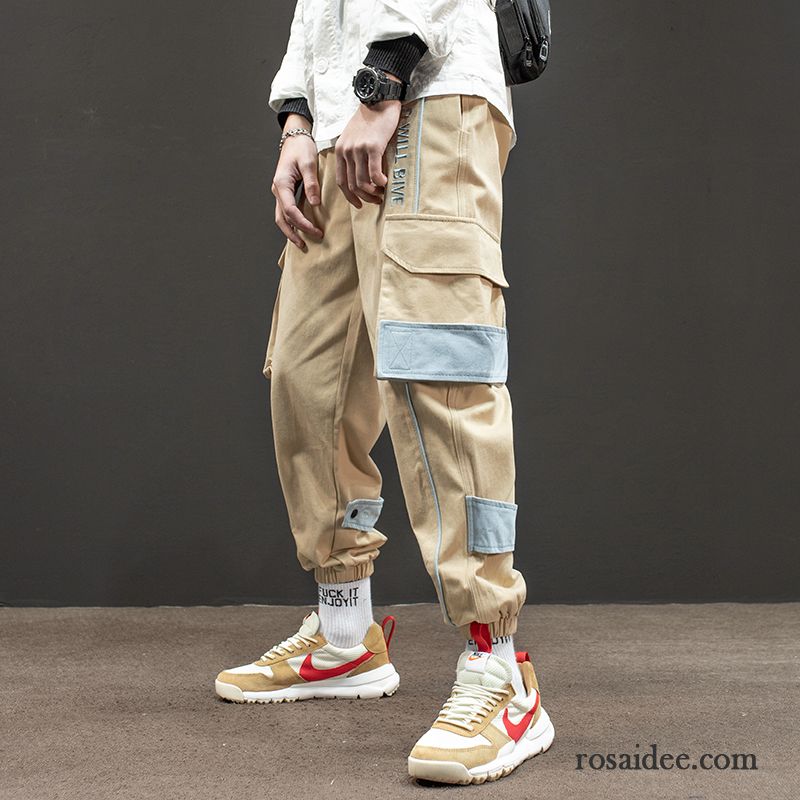 Cargohose Herren Werkzeugbau Dünn Winter Herbst Trend Spleißen Khaki