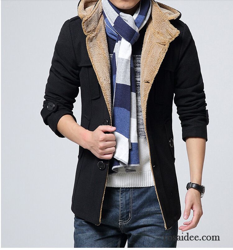 Coole Winterjacken Herren Trend Verdickung Mäntel Winter Herren Überzieher Neu Langer Abschnitt Schüler Wolle Herbst Schlank Kaufen