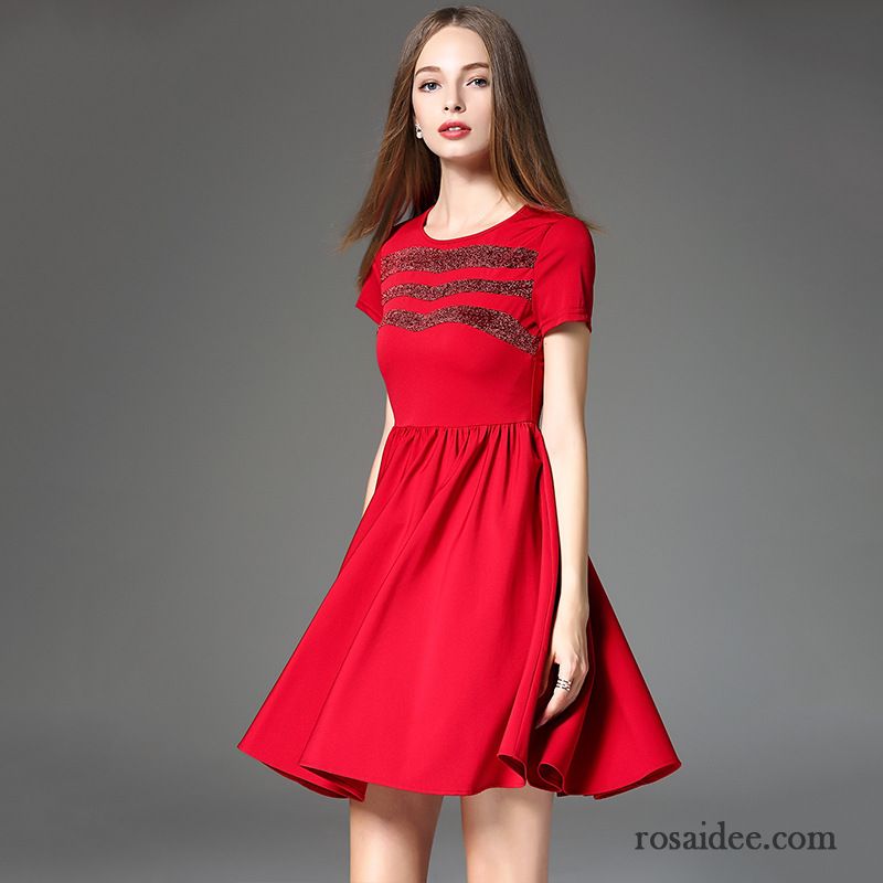 Damen Sommerkleider Lang Marke Herbst Schönheit Neu Rote Kleider Verkaufen