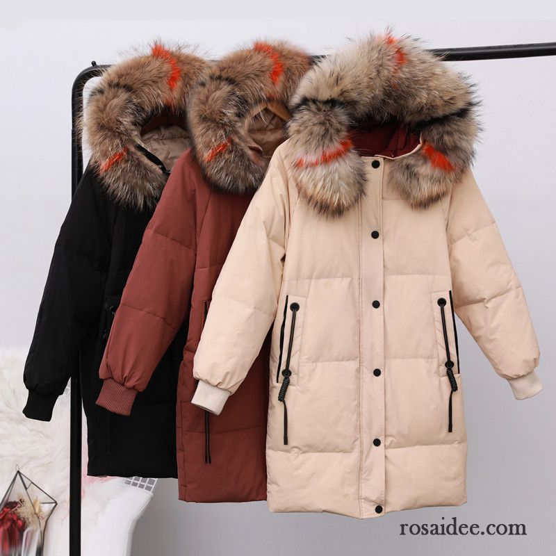 Daunenjacke Dunkelgrün Daunenjacke Neu Duck Nach Unten Weiß Langer Abschnitt Verdickung Mode Winter Damen Trend Dünn Günstig