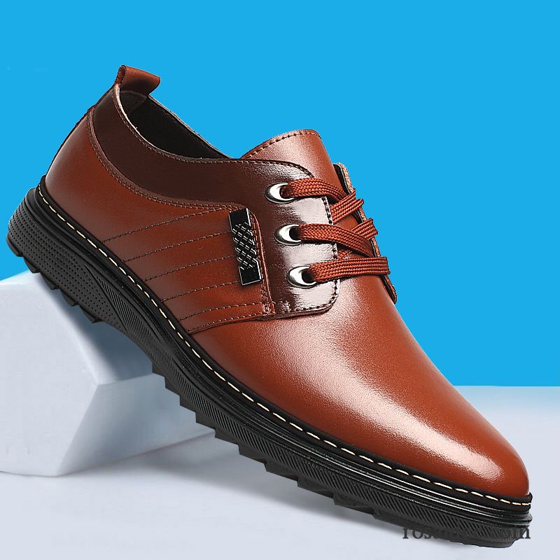 Flache Leder Schuhe Herren Herbst Neue Trend Geschäft Schuhe Herren Casual England Lederschue Runde Zehe Günstig