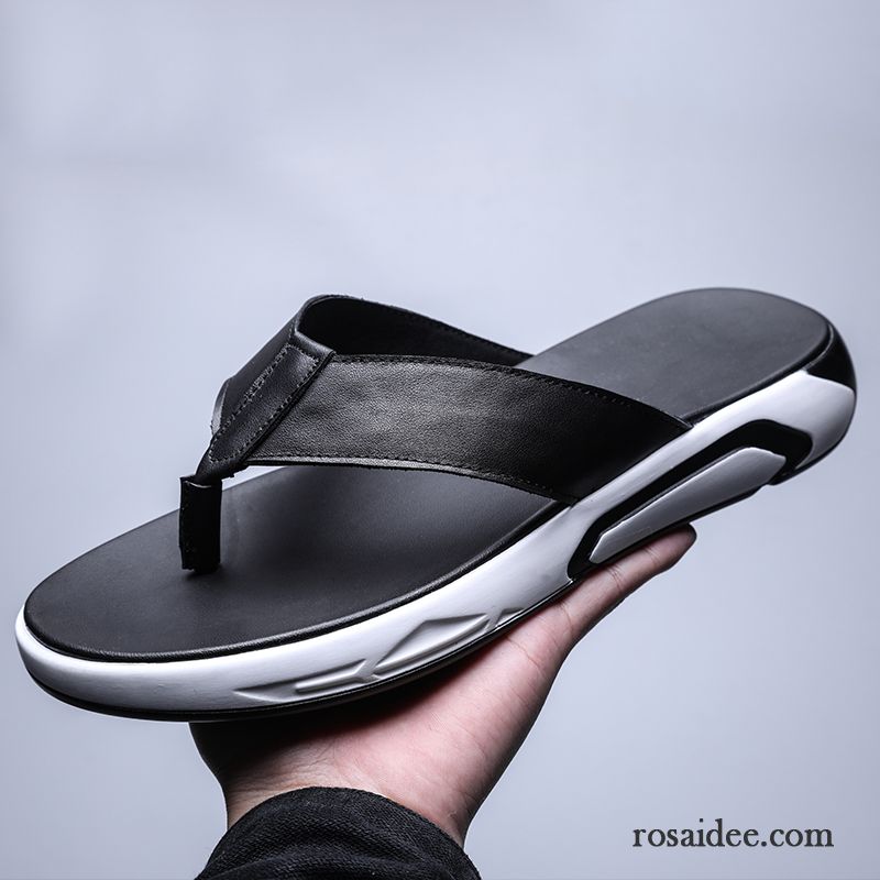 Flip Flops Herren Casual Hausschuhe Trend Sommer Mode Rutschsicher Sandfarben Schwarz